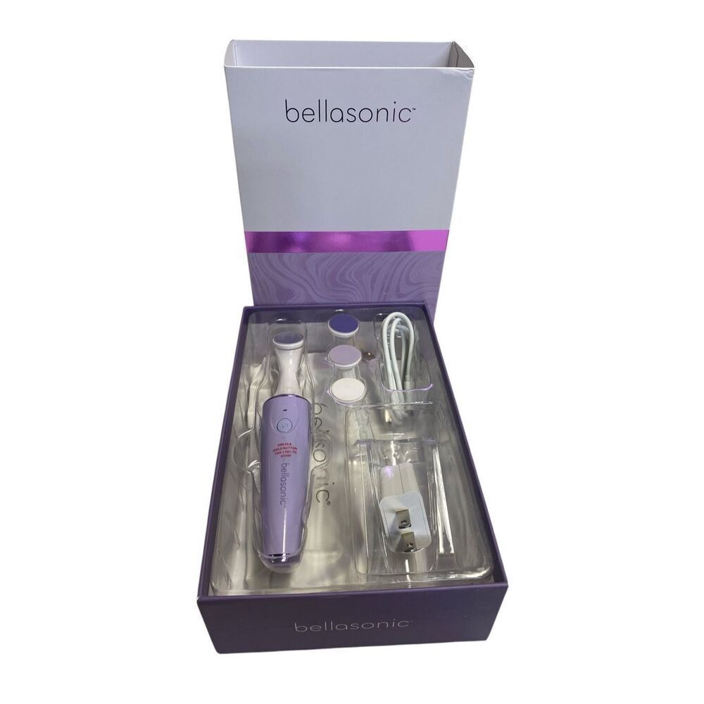 BELLASONIC 4-in-1 Rechargeable Electric Nail‎ File Set with Travel Pouch Purple